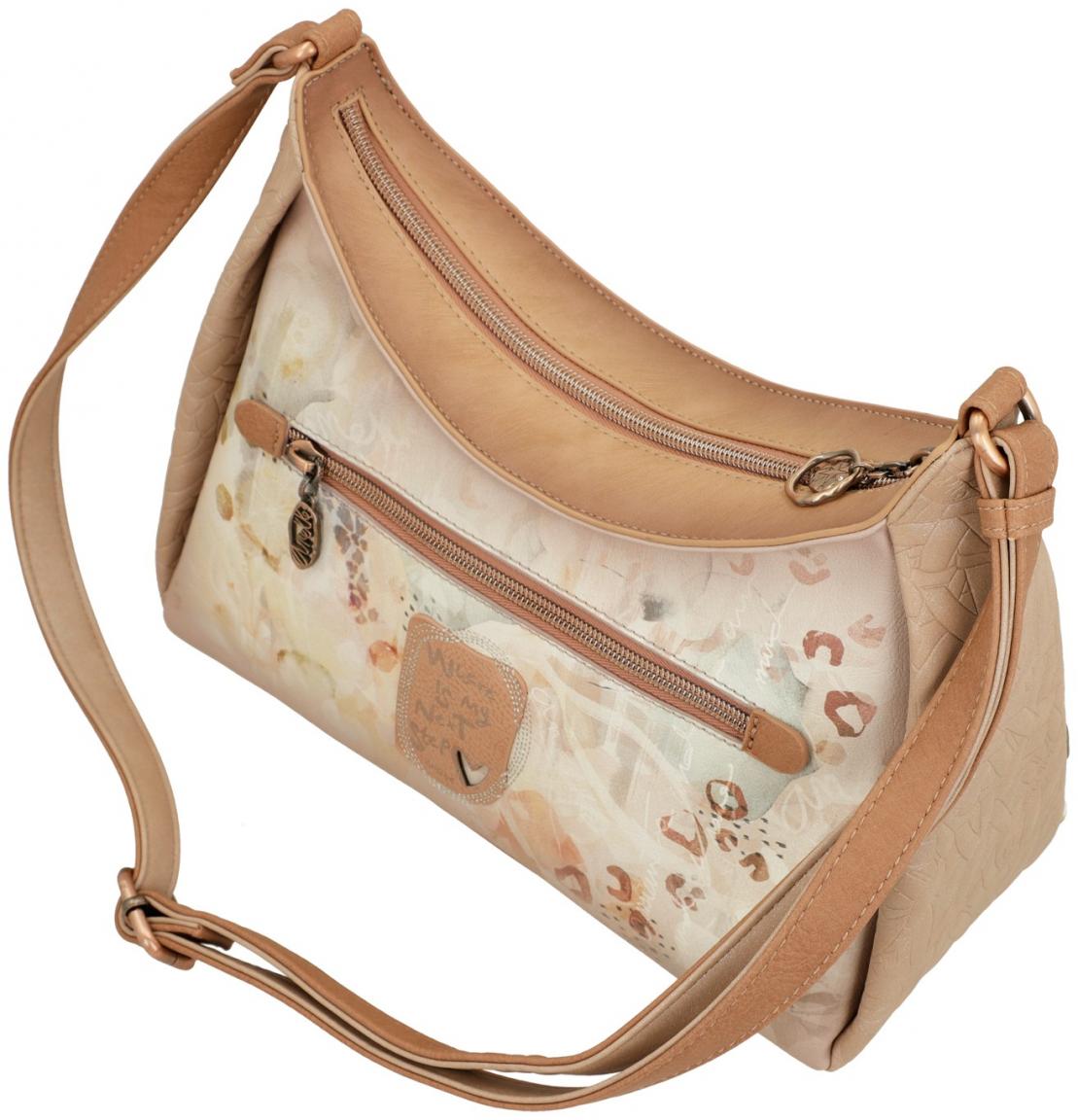 Umhängetasche Anekke Memories Glitzer beige