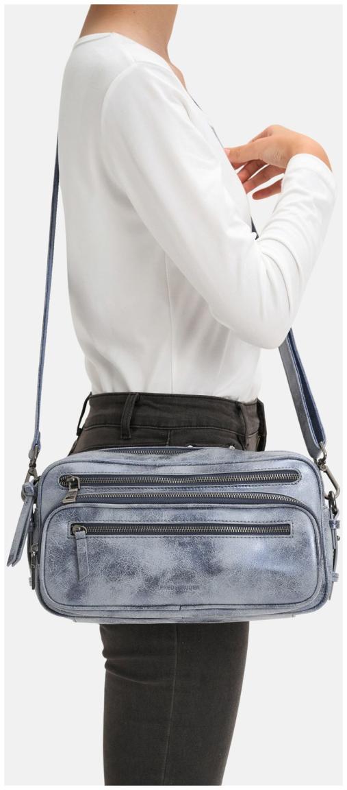 Umhängetasche FredsBruder Rebel At Heart Black matt Leder