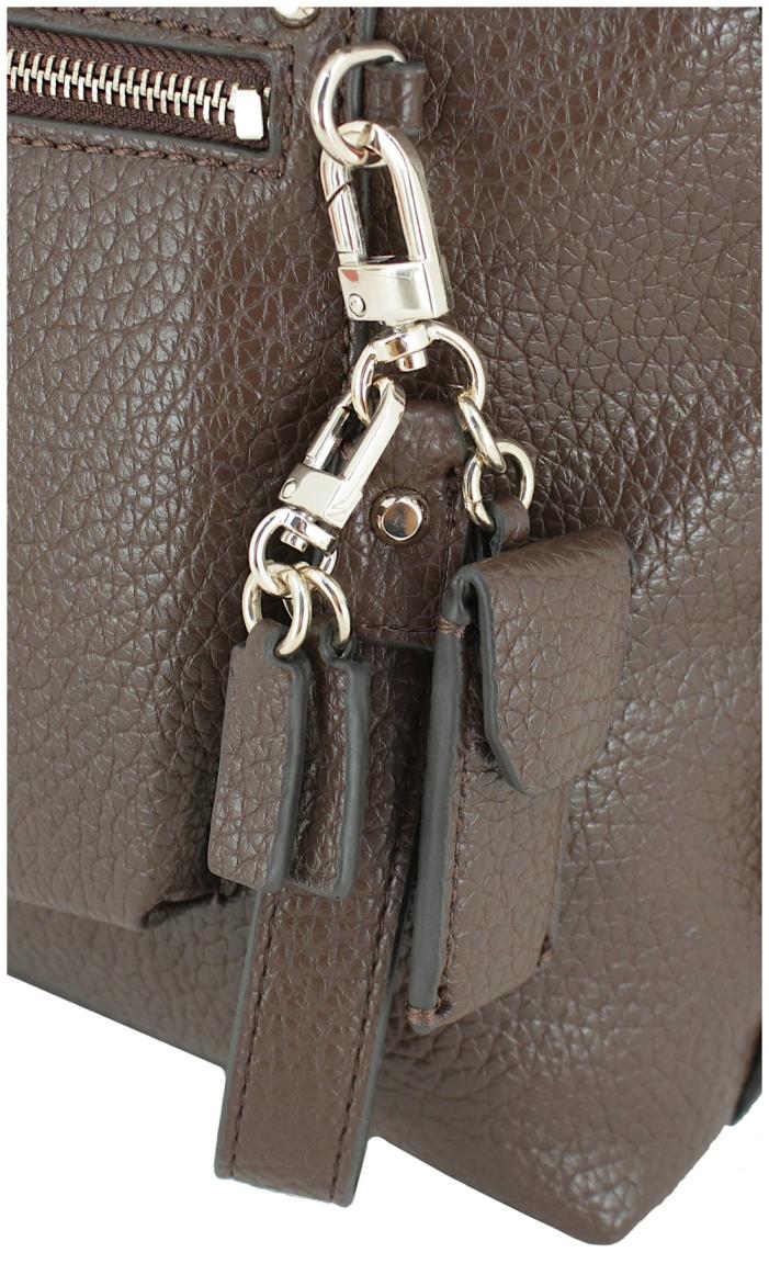 Umhängetasche Guess Marsha Espresso dunkelbraun genarbt