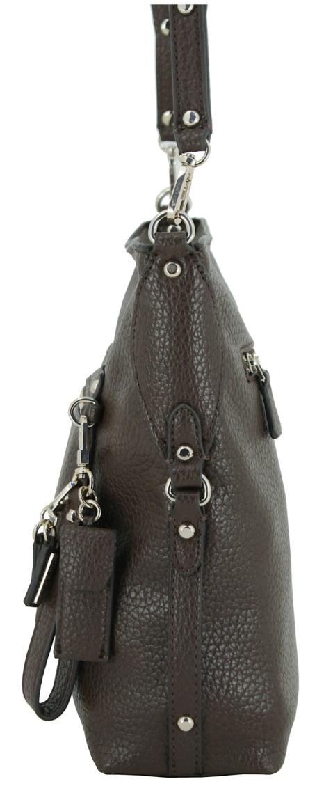 Umhängetasche Guess Marsha Espresso dunkelbraun genarbt