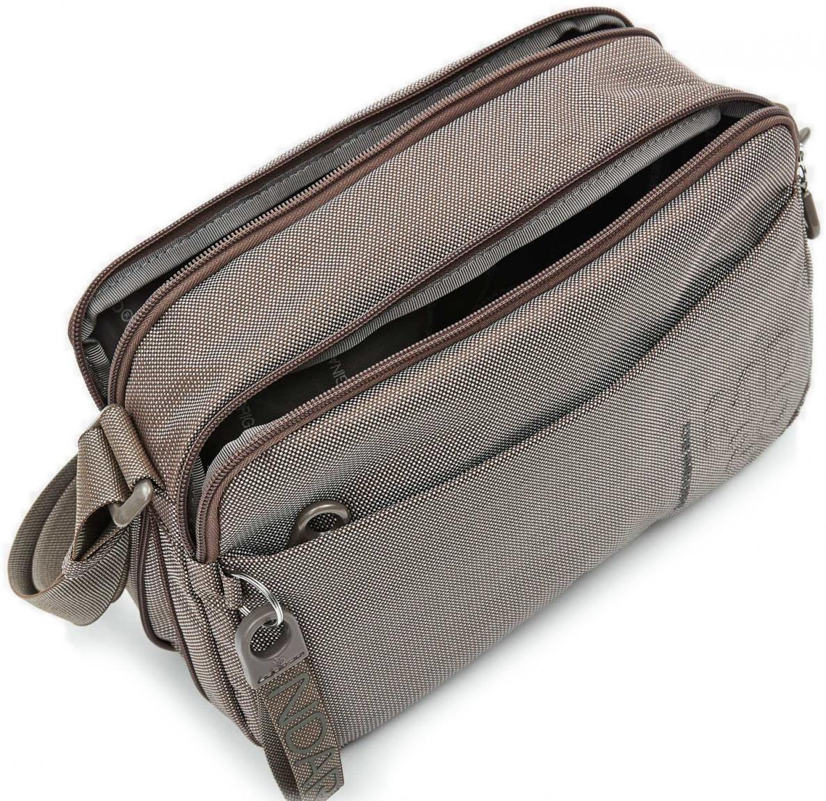 Umhängetasche Mandarina Duck MD20 Taupe zweigeteilt