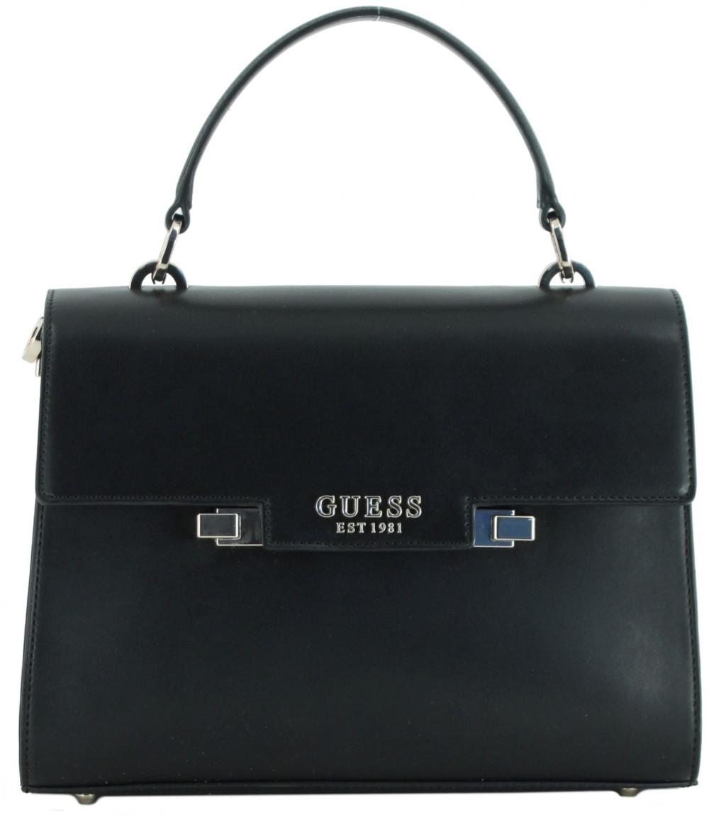 Umhängetasche mit Überschlag Guess Aldith Top Handle schwarz