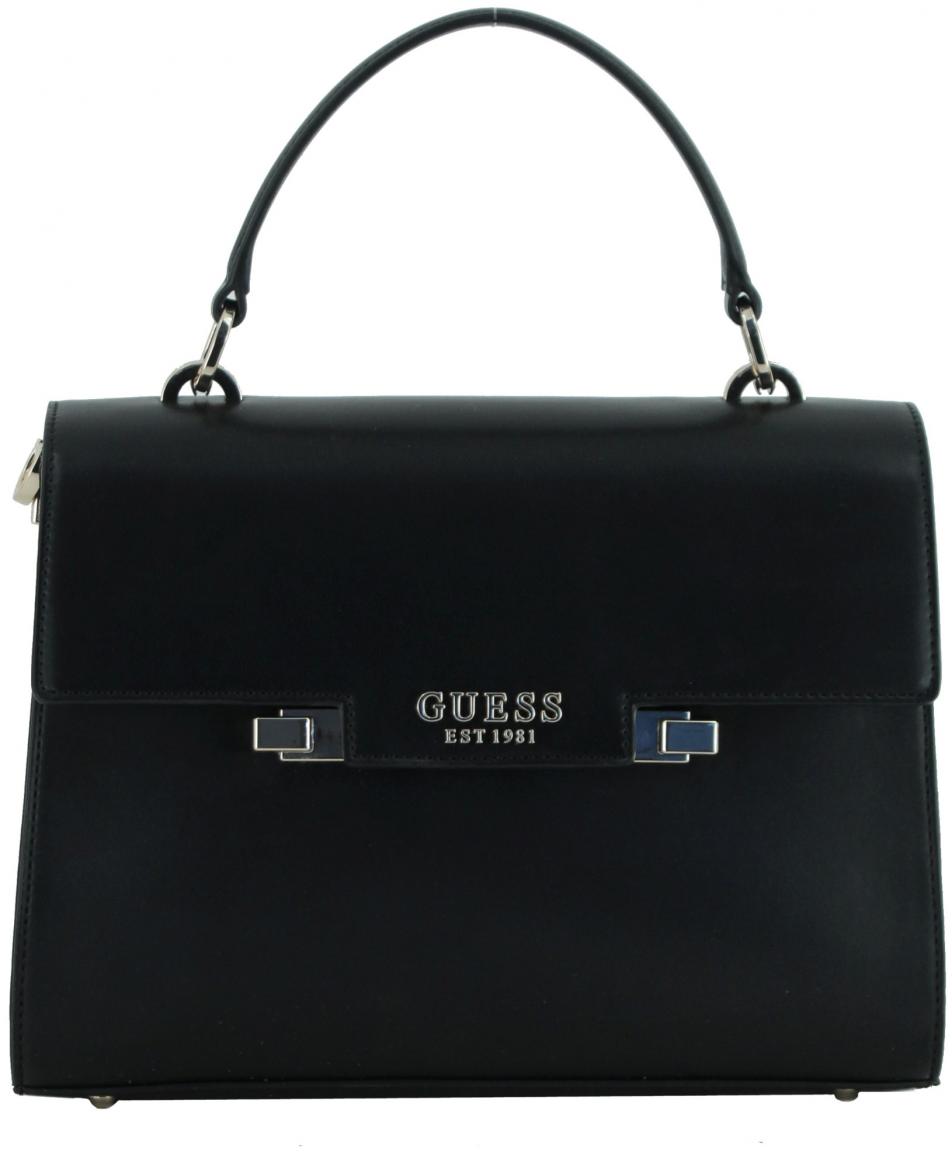 Umhängetasche mit Überschlag Guess Aldith Top Handle schwarz