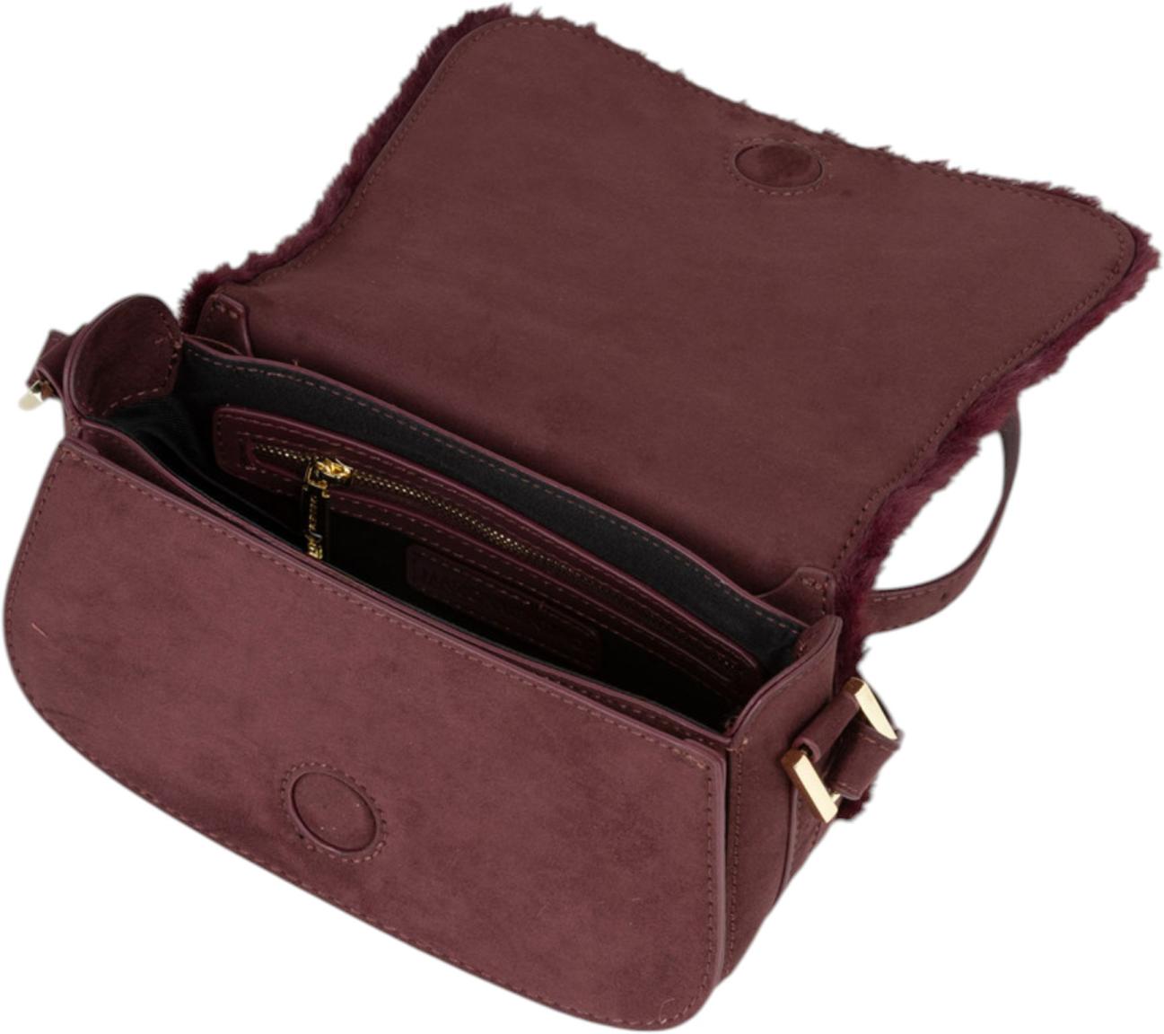 Valentino Iceland Überschlagtasche Fell Bordeaux
