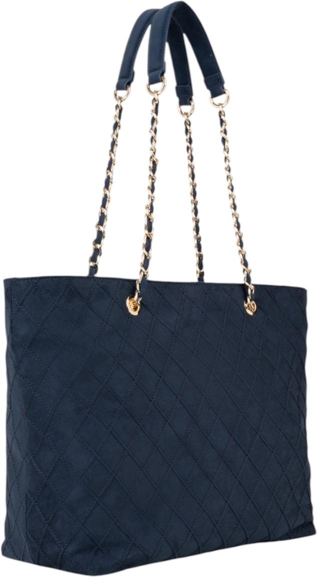 Valentino Makena Shopper Velours Blu - Dunkelblau