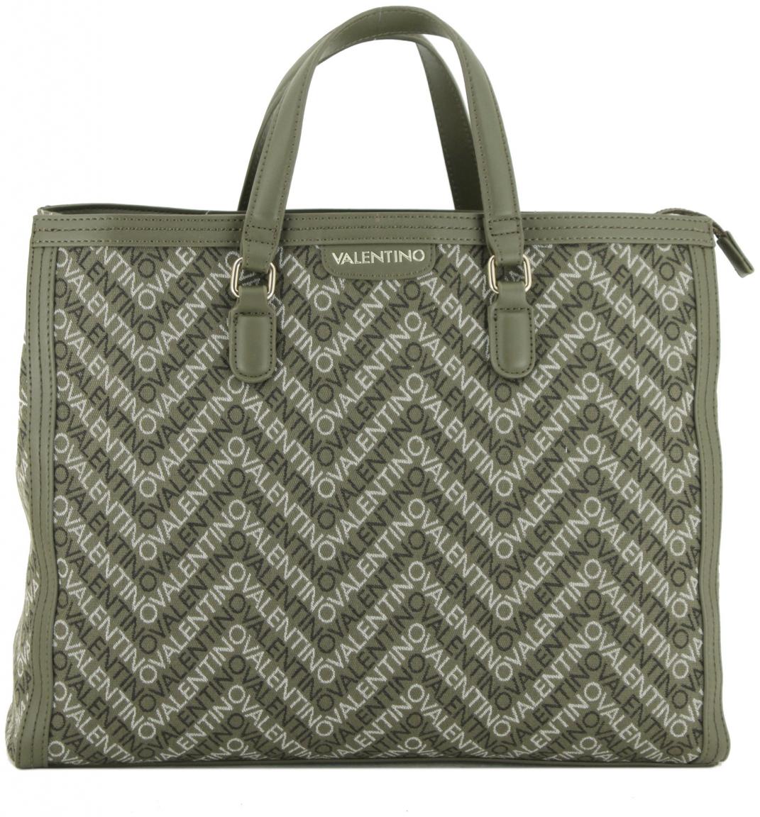 Valentino Tote Bag hellbeige Logoprint Blizzard Ecru Wechselriemen