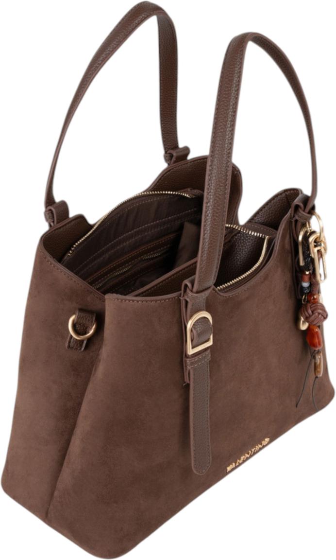 Valentino Winnie Winter Henkeltasche Velours Caffe - Dunkelbraun