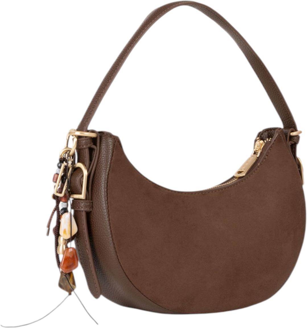 Valentino Winnie Winter Henkeltasche Velours Caffe - Dunkelbraun