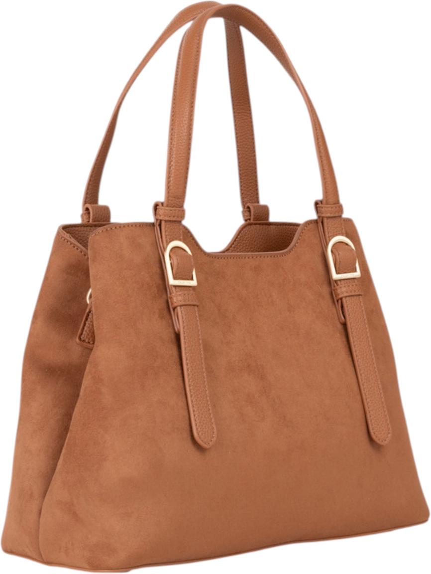 Valentino Winnie Winter Henkeltasche Velours Cuoio - Cognacbraun