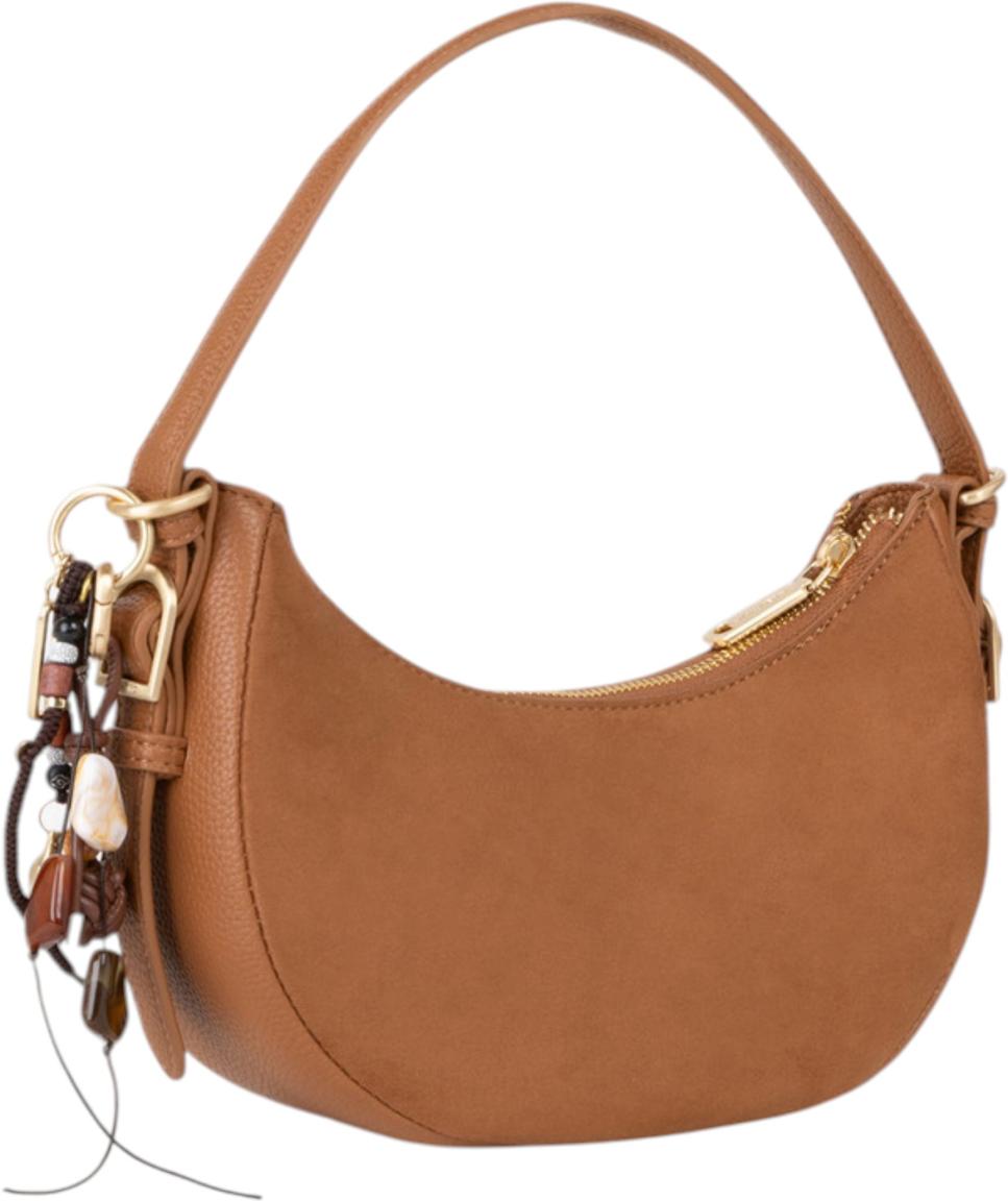 Valentino Winnie Winter Henkeltasche Velours Cuoio - Cognacbraun