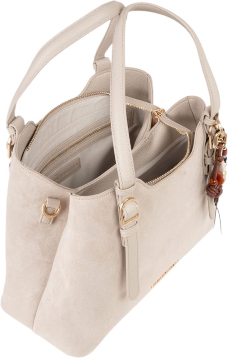 Valentino Winnie Winter Henkeltasche Velours Ecru - Beige