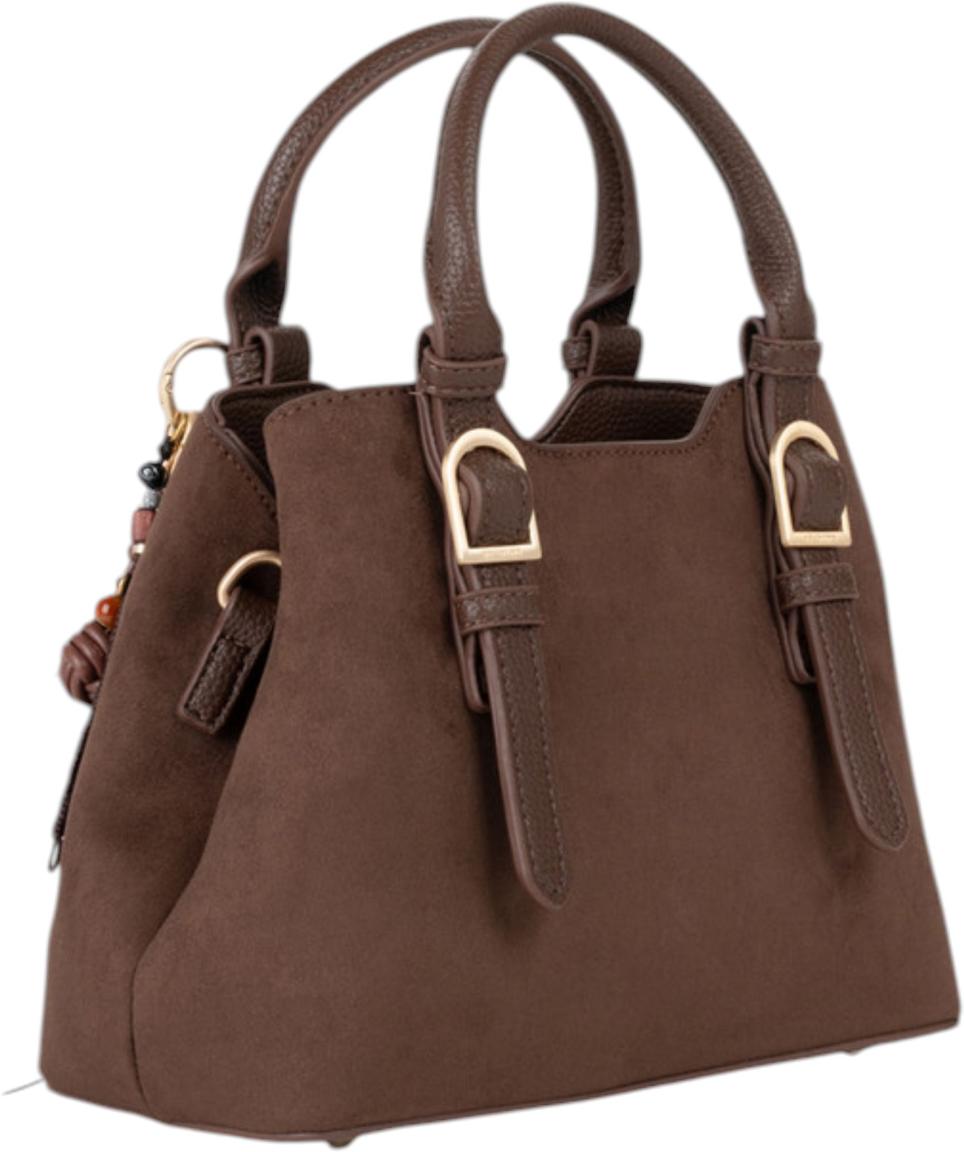 Valentino Winnie Winter Mini Kurzgrifftasche Velours Caffe - Dunkelbraun
