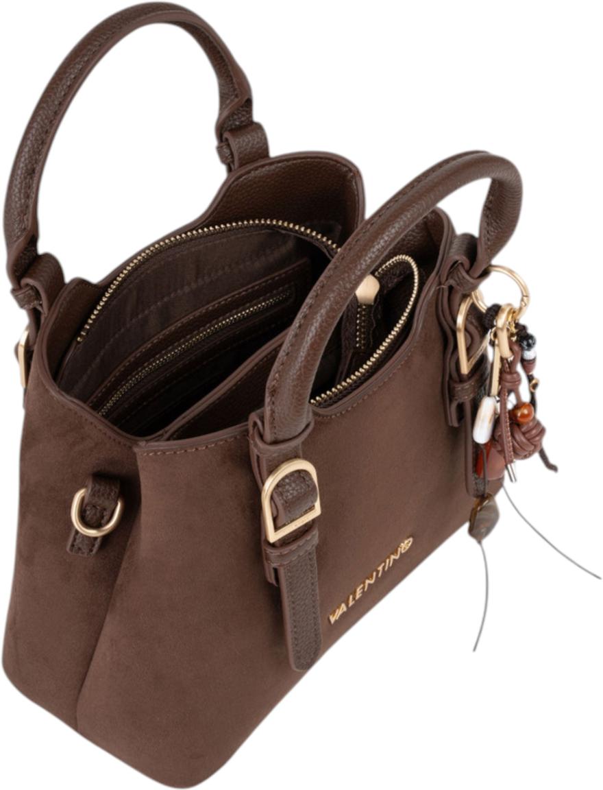Valentino Winnie Winter Mini Kurzgrifftasche Velours Caffe - Dunkelbraun