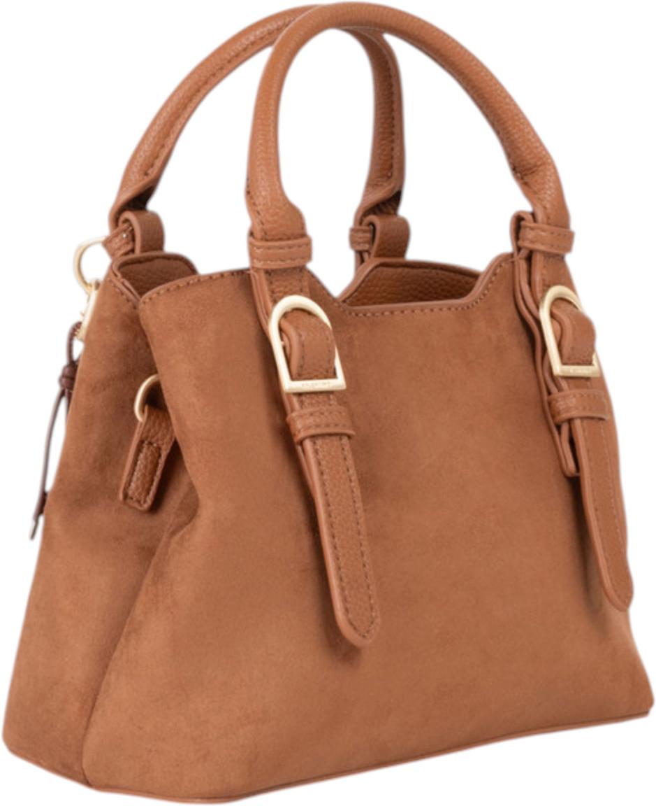 Valentino Winnie Winter Mini Kurzgrifftasche Velours Cuoio - Cognacbraun