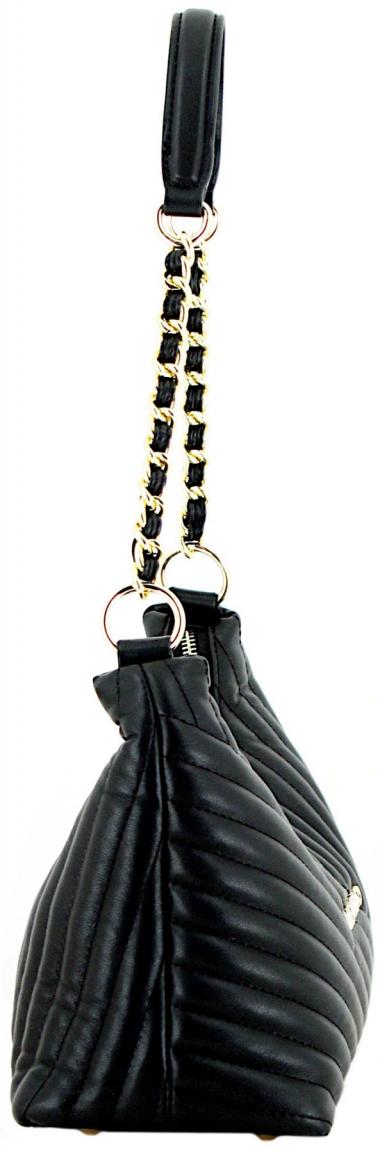 Valentino kleine Handtasche Steppnähte Laax Re schwarz