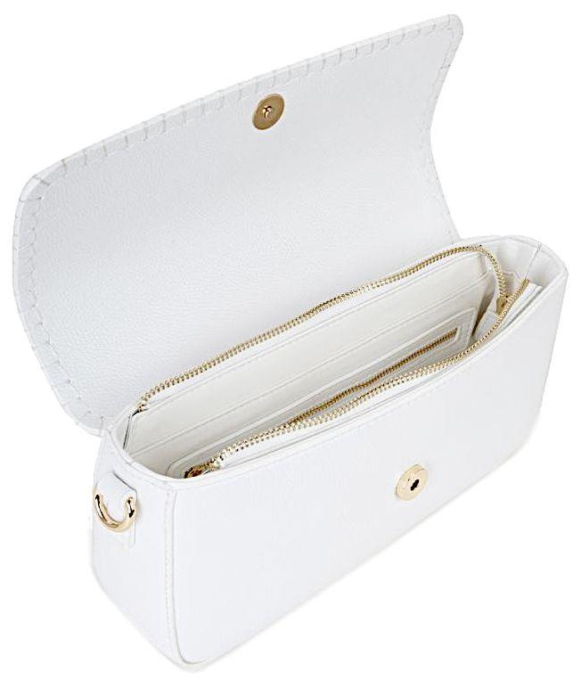 Valentino sommerliche Handtasche Flechtgurt Aleksandra Primavera Weiß