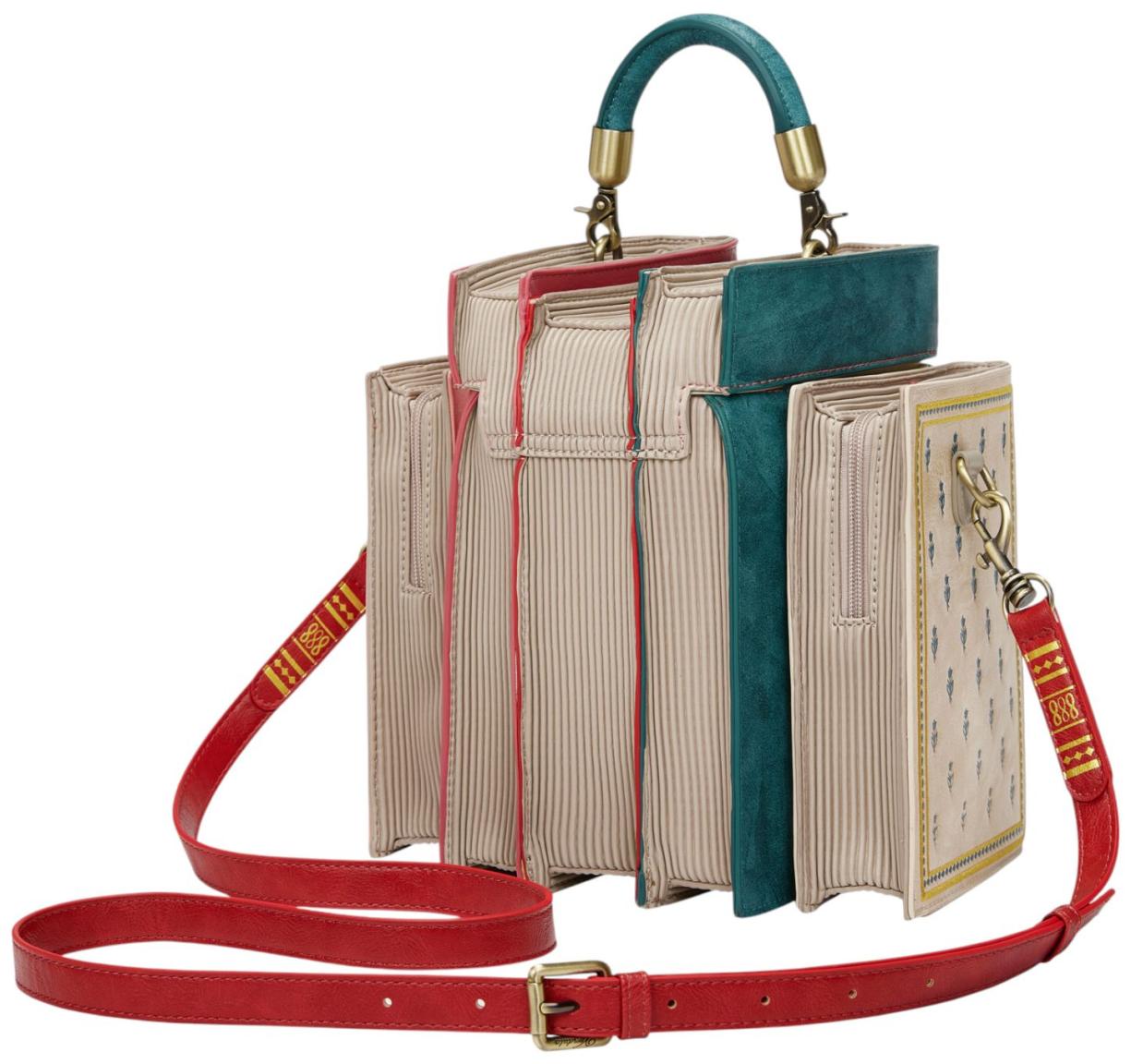 Vendula London Bookshelf Boulevard Book Stack Bag Handtasche Bücher/Bunt