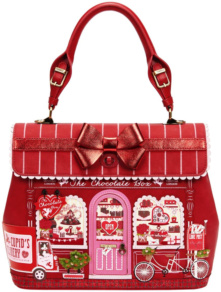 Vendula London The Chocolate Box Grace Bag Überschlagtasche Rot