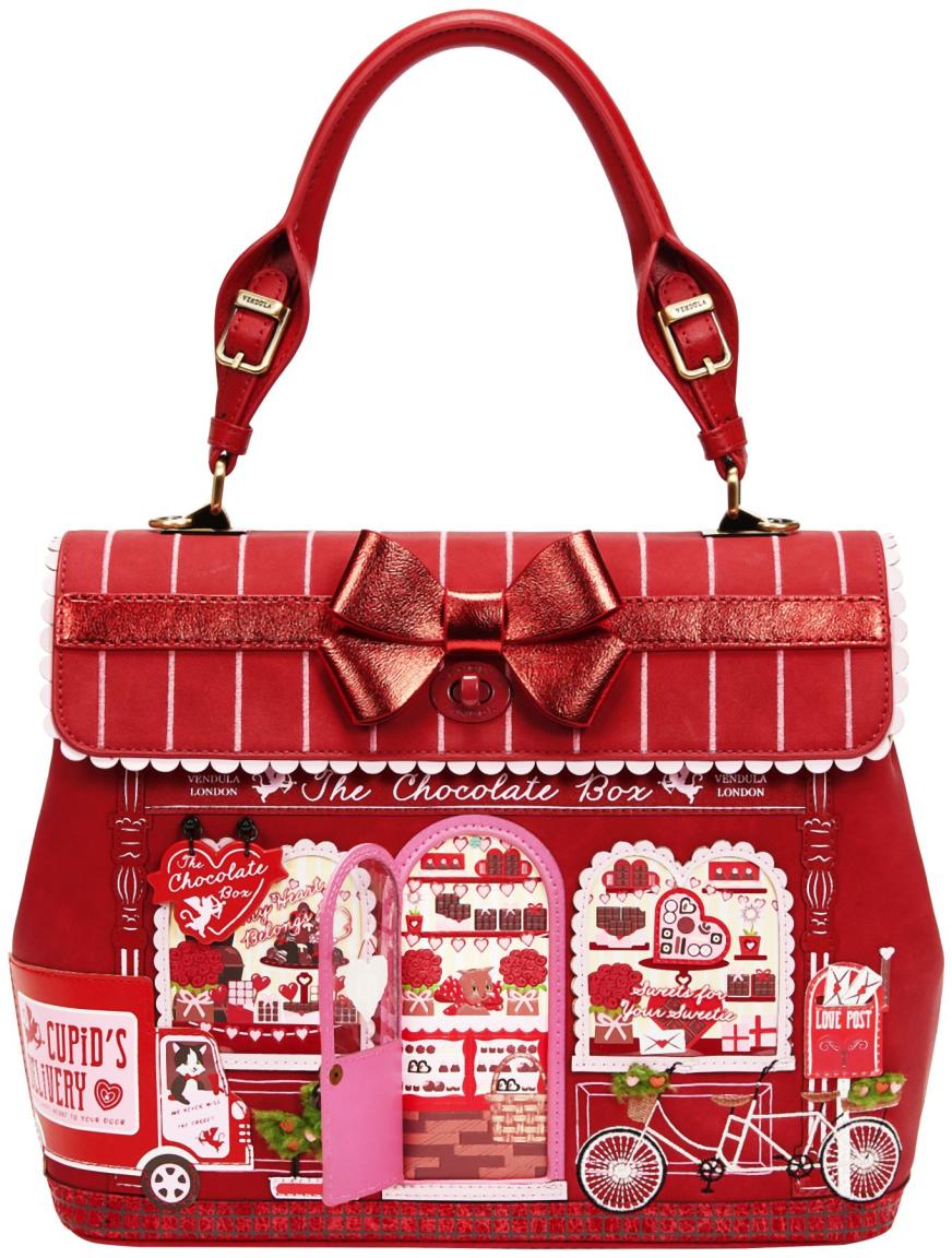 Vendula London The Chocolate Box Grace Bag Überschlagtasche Rot