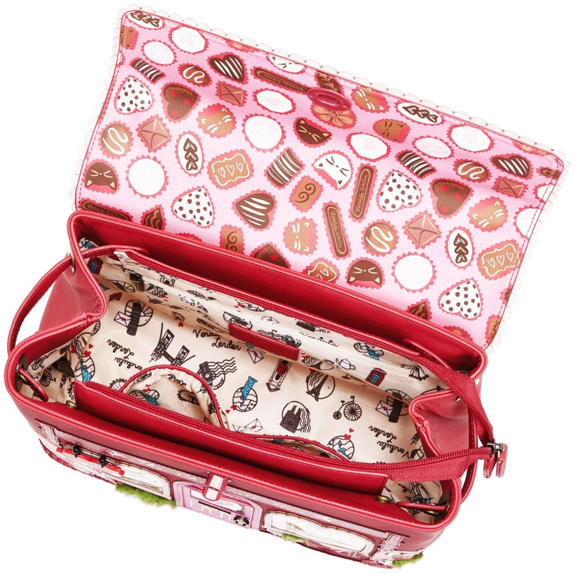 Vendula London The Chocolate Box Grace Bag Überschlagtasche Rot