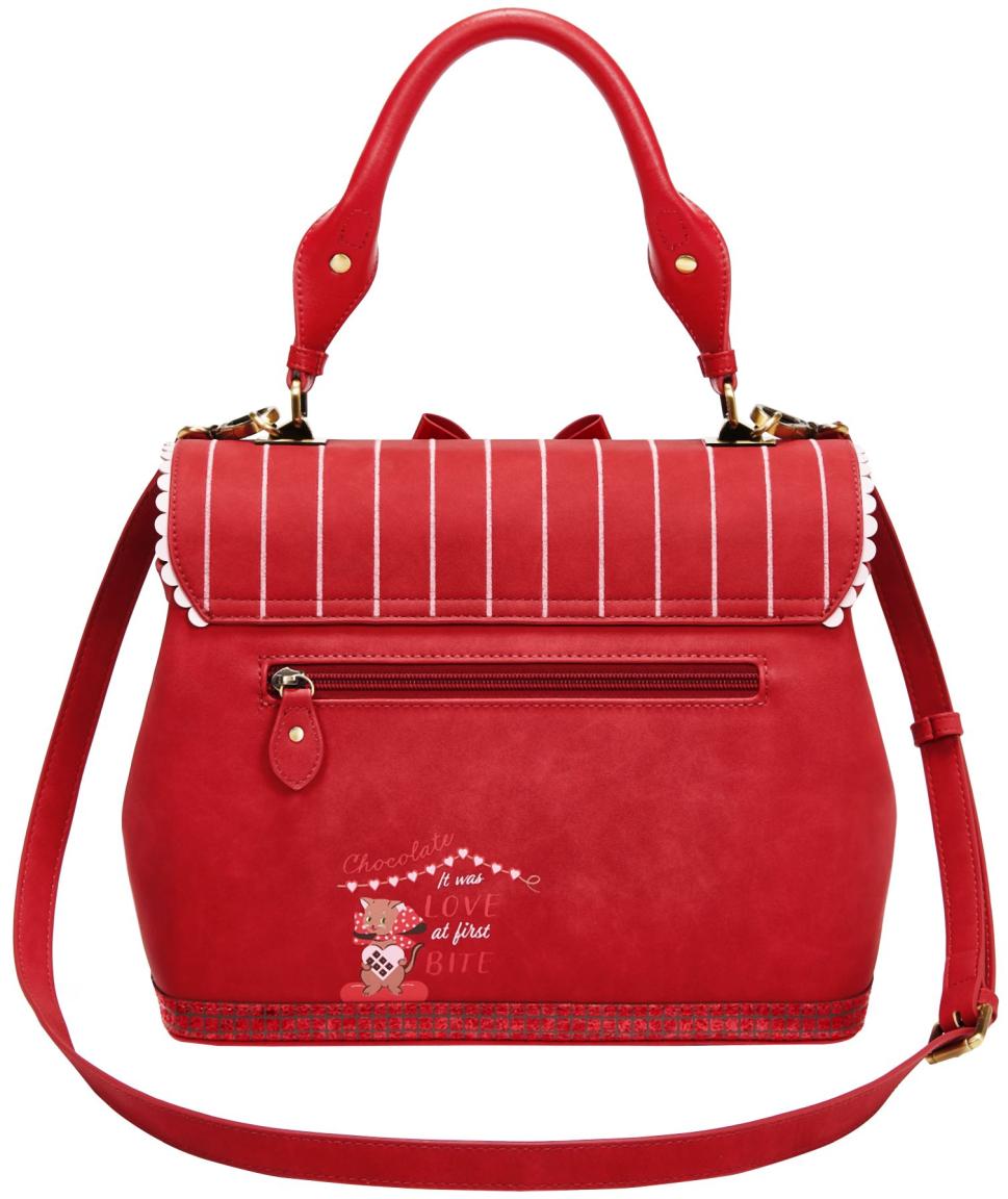 Vendula London The Chocolate Box Grace Bag Überschlagtasche Rot