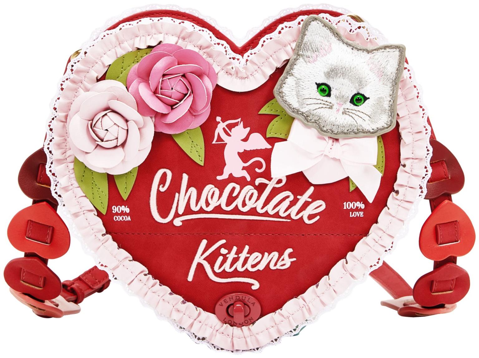 Vendula London The Chocolate Box Heart Bag Crossovertasche Herz Rot