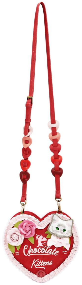 Vendula London The Chocolate Box Heart Bag Crossovertasche Herz Rot