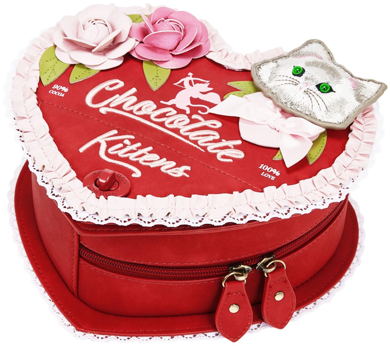 Vendula London The Chocolate Box Heart Bag Crossovertasche Herz Rot