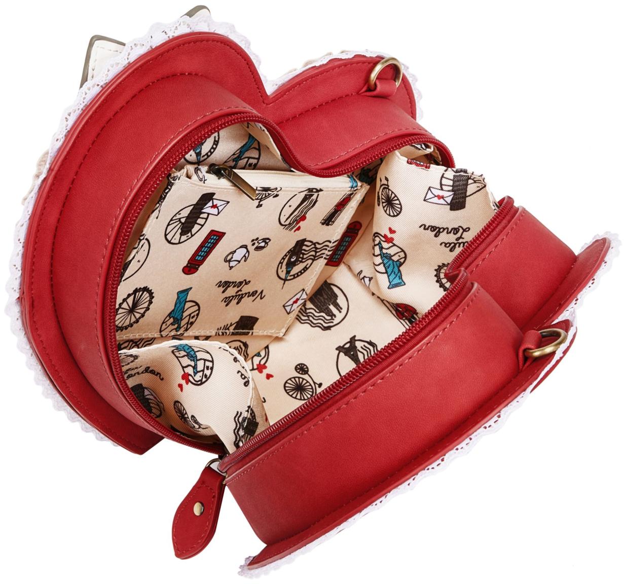 Vendula London The Chocolate Box Heart Bag Crossovertasche Herz Rot