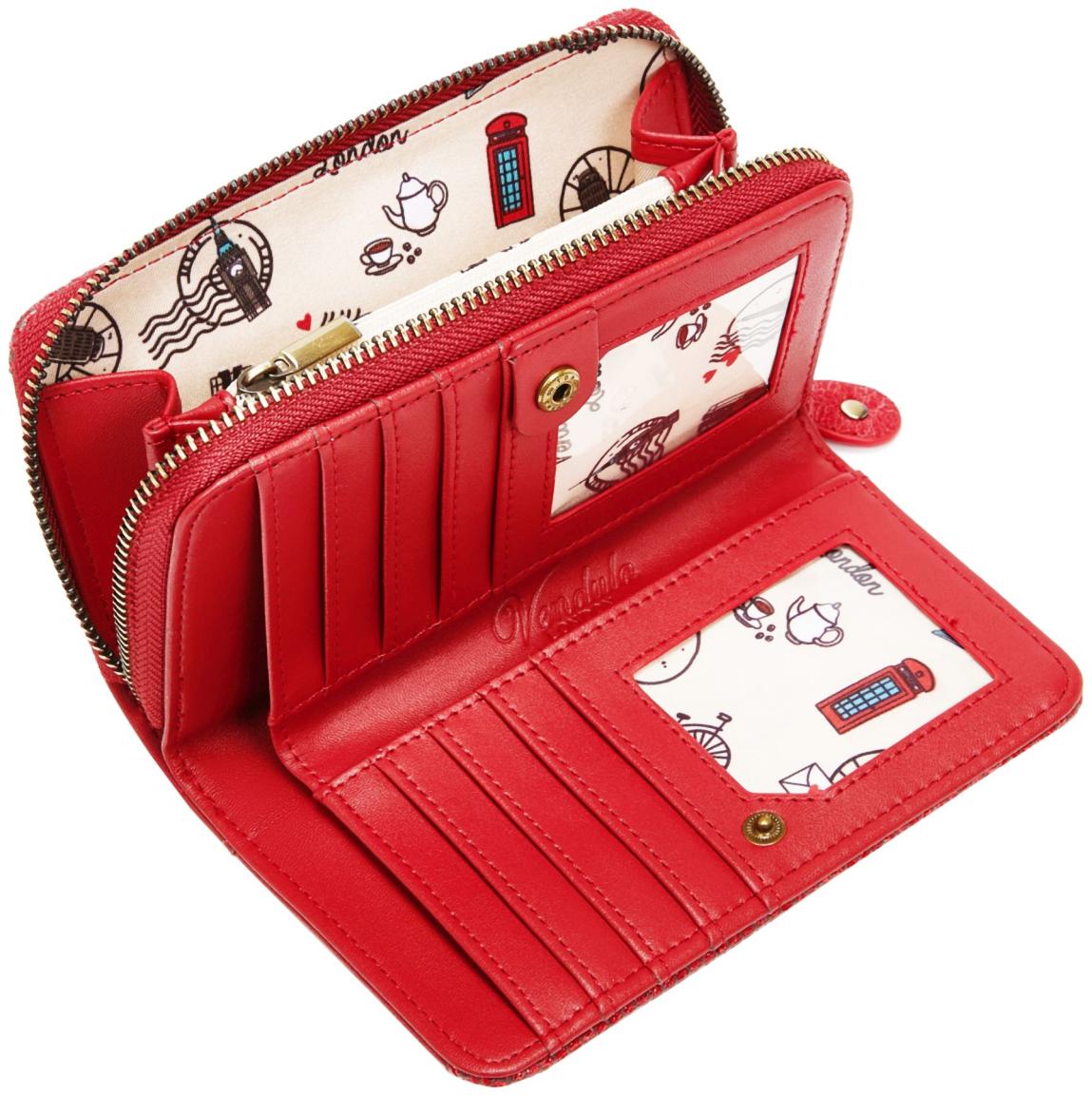 Vendula London The Chocolate Box Medium Ziparound Wallet Börse Rot