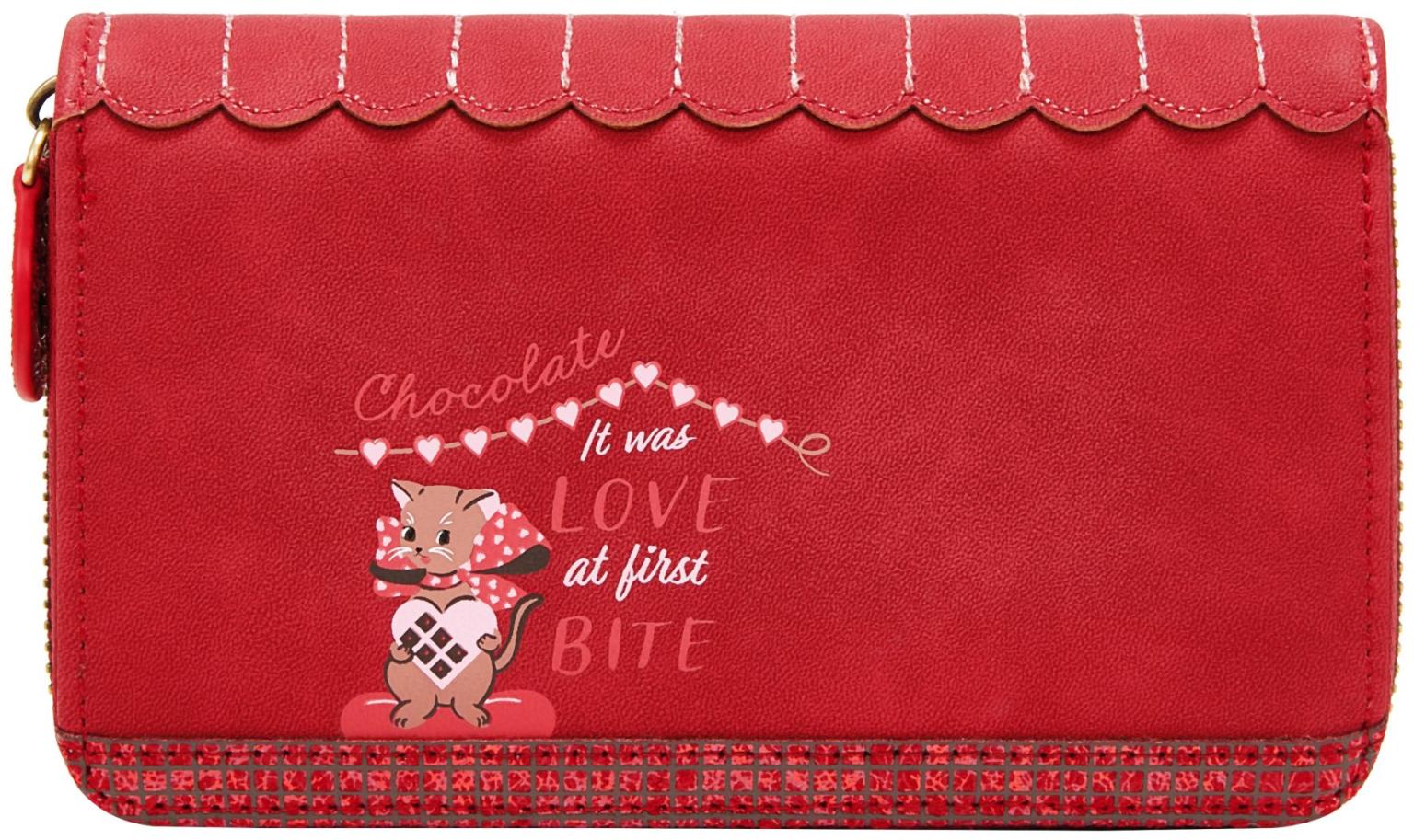 Vendula London The Chocolate Box Medium Ziparound Wallet Börse Rot