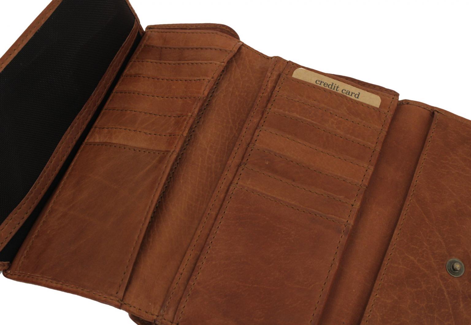 Vintage Lederbörse Harbour2nd Fayette Caramel Braun