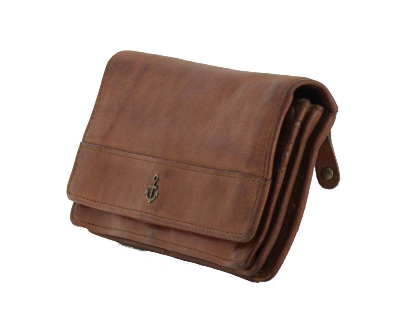 Vintagebrieftasche Luja Cognac Harbour 2nd braun Anchor Love