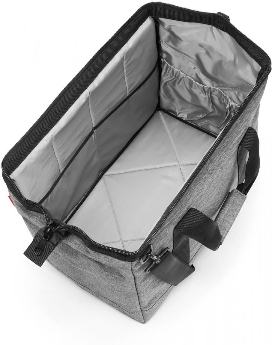 Wochenendtasche grau meliert Polsterung reisenthel Allrounder L Twist Silver