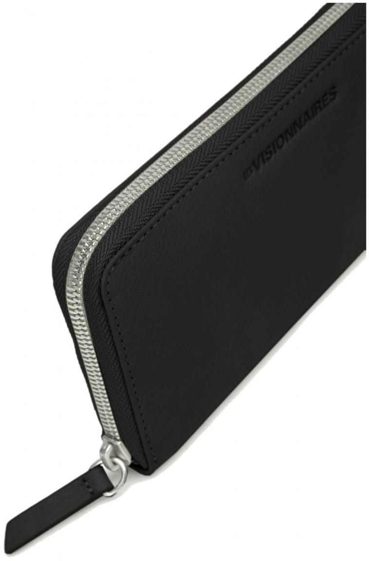 Zip Geldbörse klassisch schwarz Les Visionnaires Lily Soft Grainy