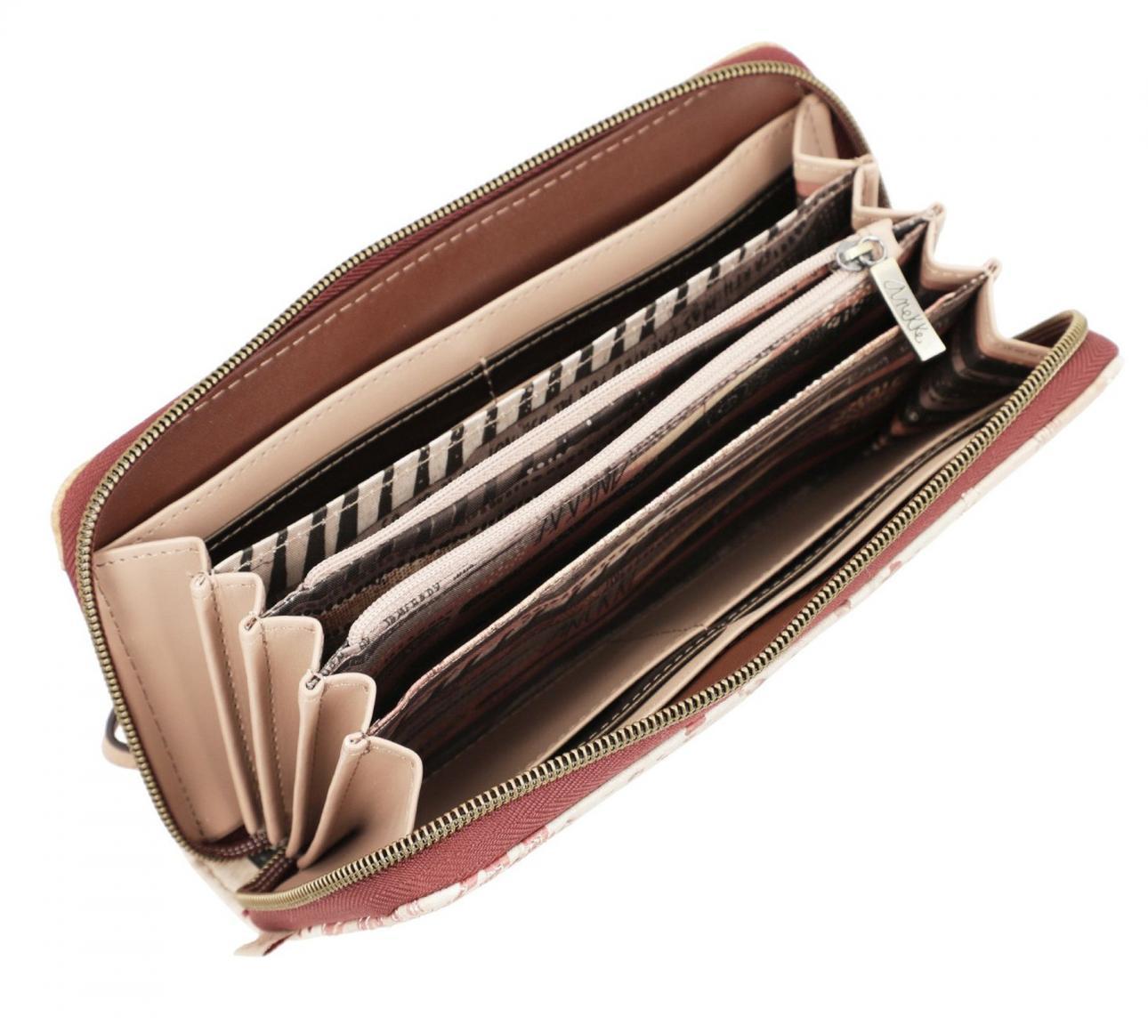 Zipbörse Anekke Kenya Handschlaufe Glanzgarn Clutch
