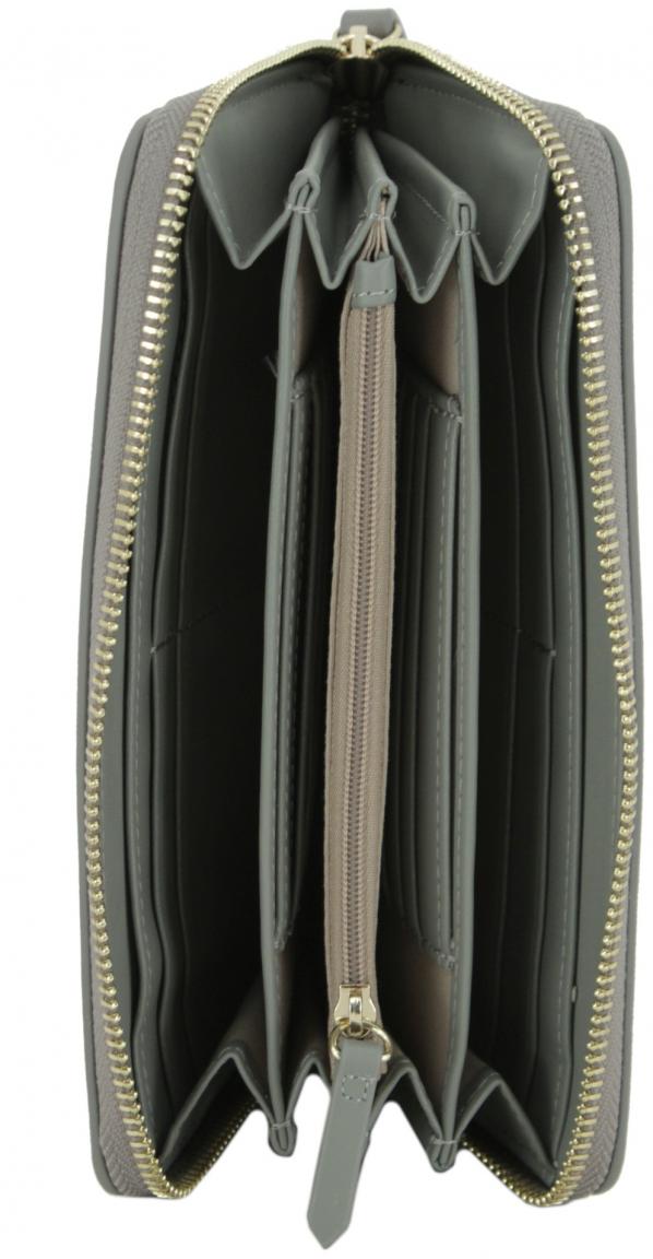 Zipbörse schwarz Logoprint Valentino Liuto Nero Multicolor
