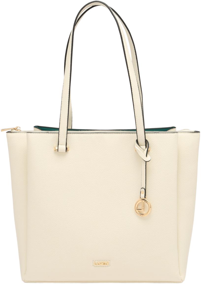 außergewöhnliche Henkeltasche offwhite vegan L.Credi Kira