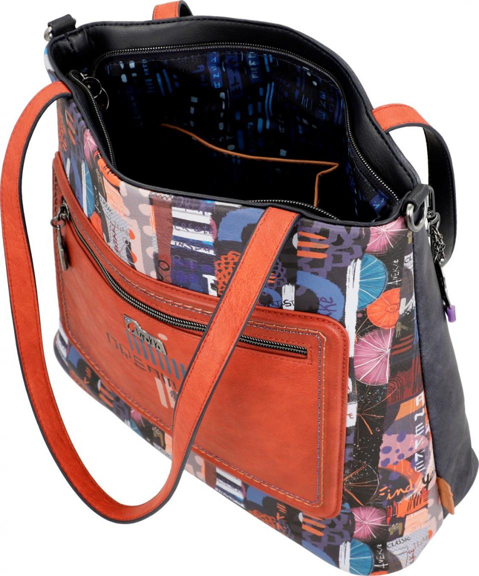 außergewöhnliche Shoppertasche dunkelblau Contemporary Origami Anekke