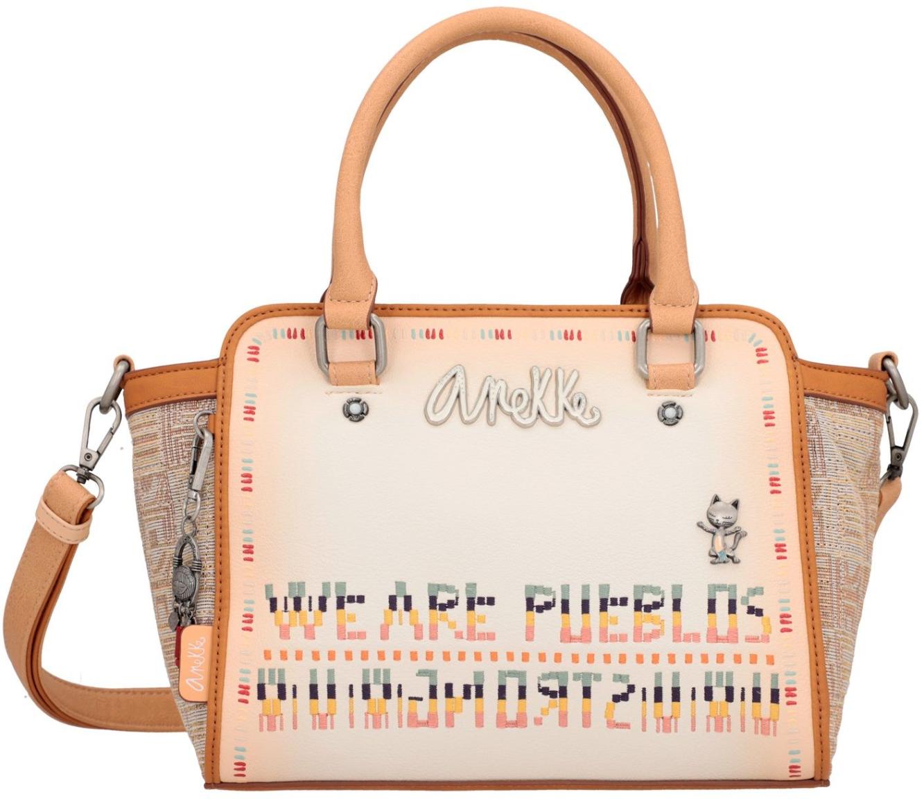 bestickte Henkeltasche beige braun Anekke Menire Magic Souls