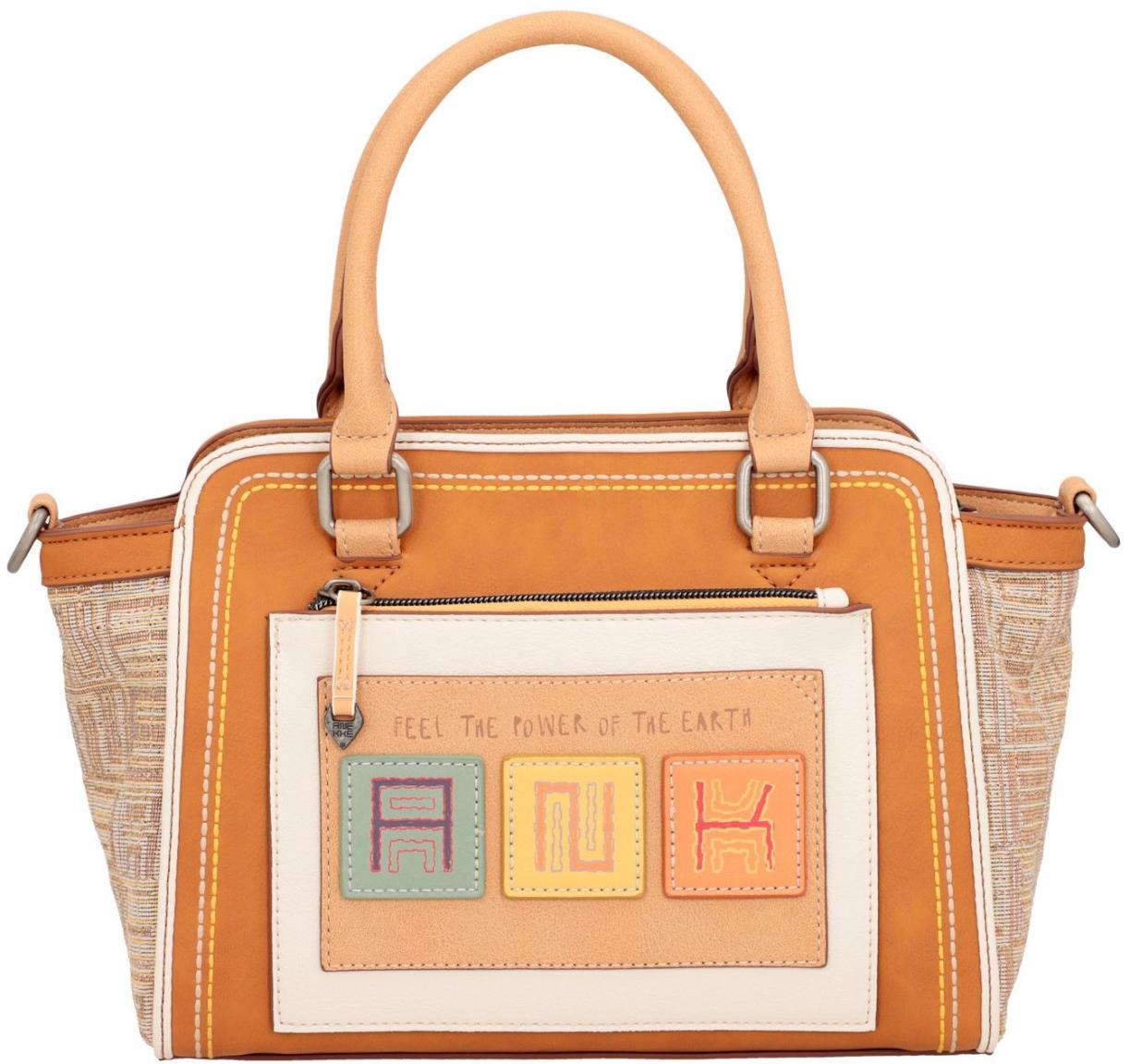 bestickte Henkeltasche beige braun Anekke Menire Magic Souls