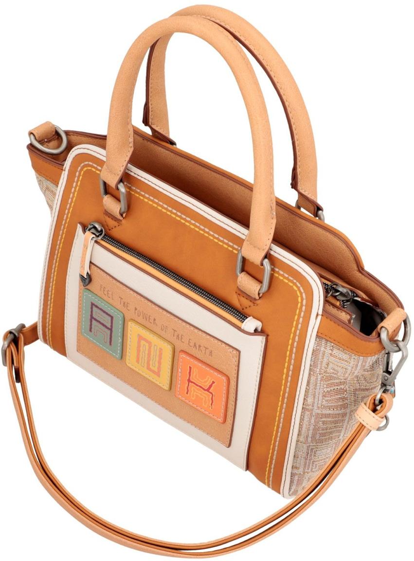 bestickte Henkeltasche beige braun Anekke Menire Magic Souls
