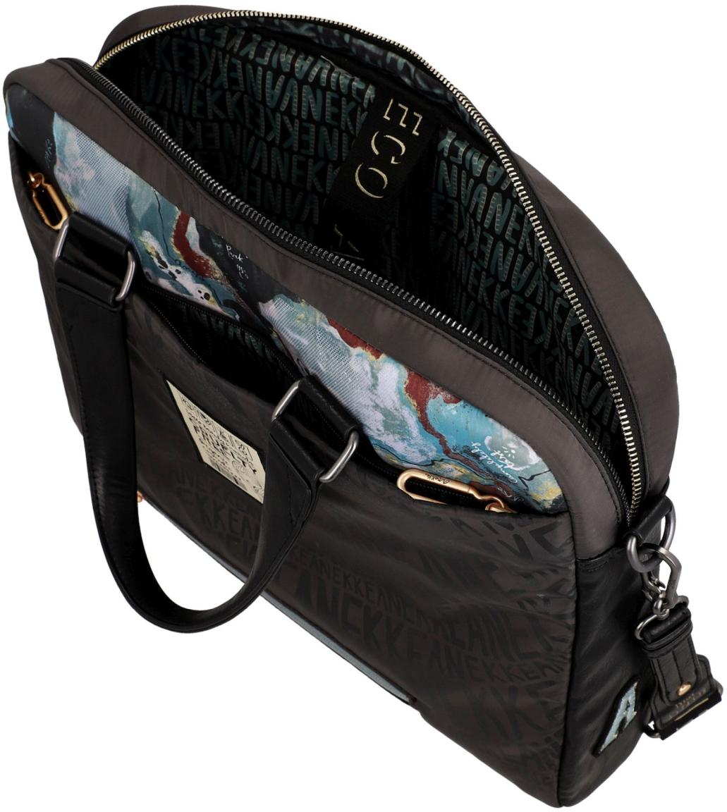 bestickte Laptoptasche Logoprint Anekke Nature Woods dunkelbunt