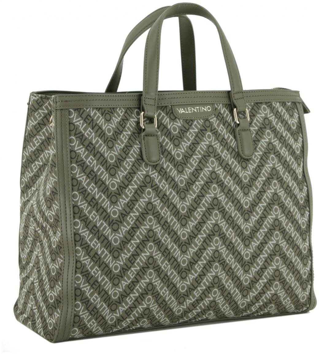 bürotaugliche Handtasche Valentino Blizzard olivgrün Logoprint