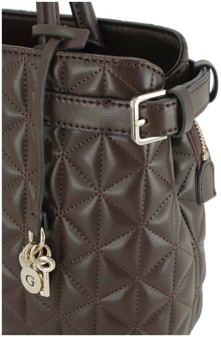 bürotaugliche Handtasche mit Steppung Guess Paisleigh schwarz