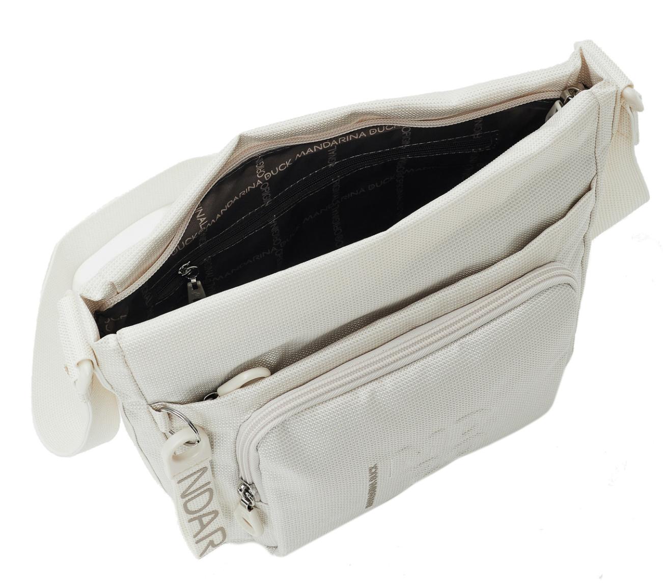 cremeweiße Schultertasche MD20 Crossover Latte Mandarina Duck