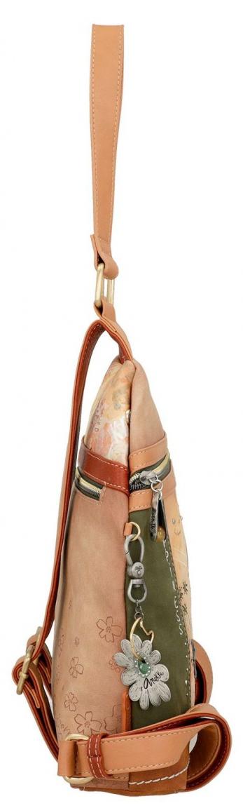 diebstahlsicherer Citybackpack Anekke Peace & Love Hippie Camel