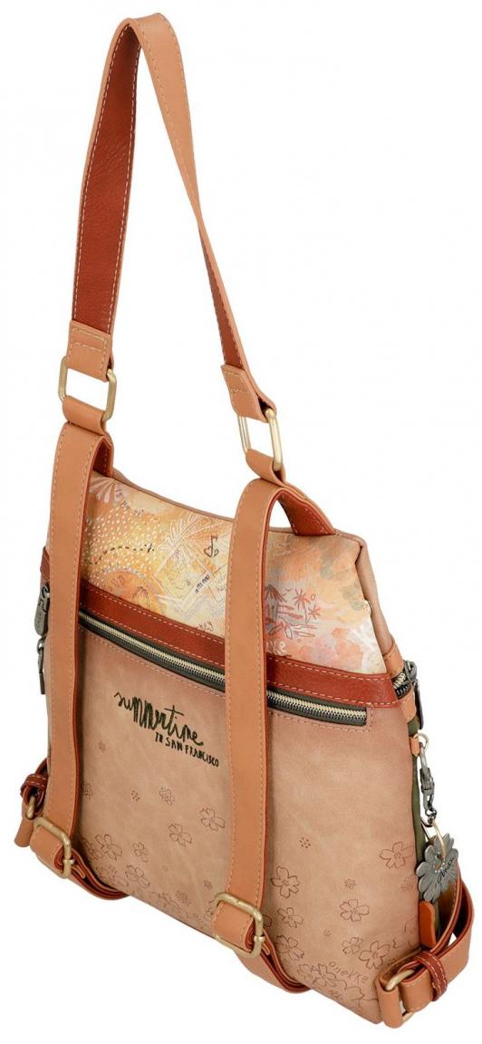 diebstahlsicherer Citybackpack Anekke Peace & Love Hippie Camel