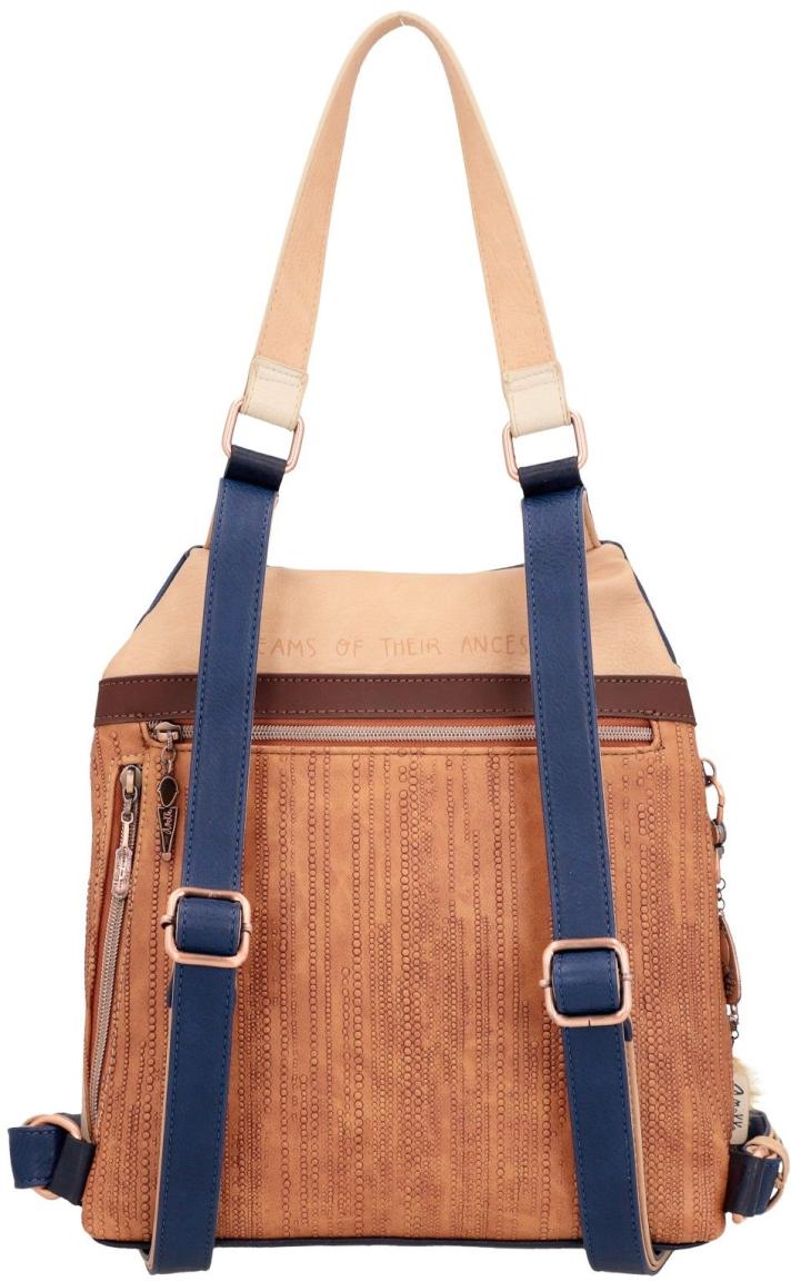 diebstahlsicherer Mädchenrucksack Anekke Menire Tribe Blau gemustert