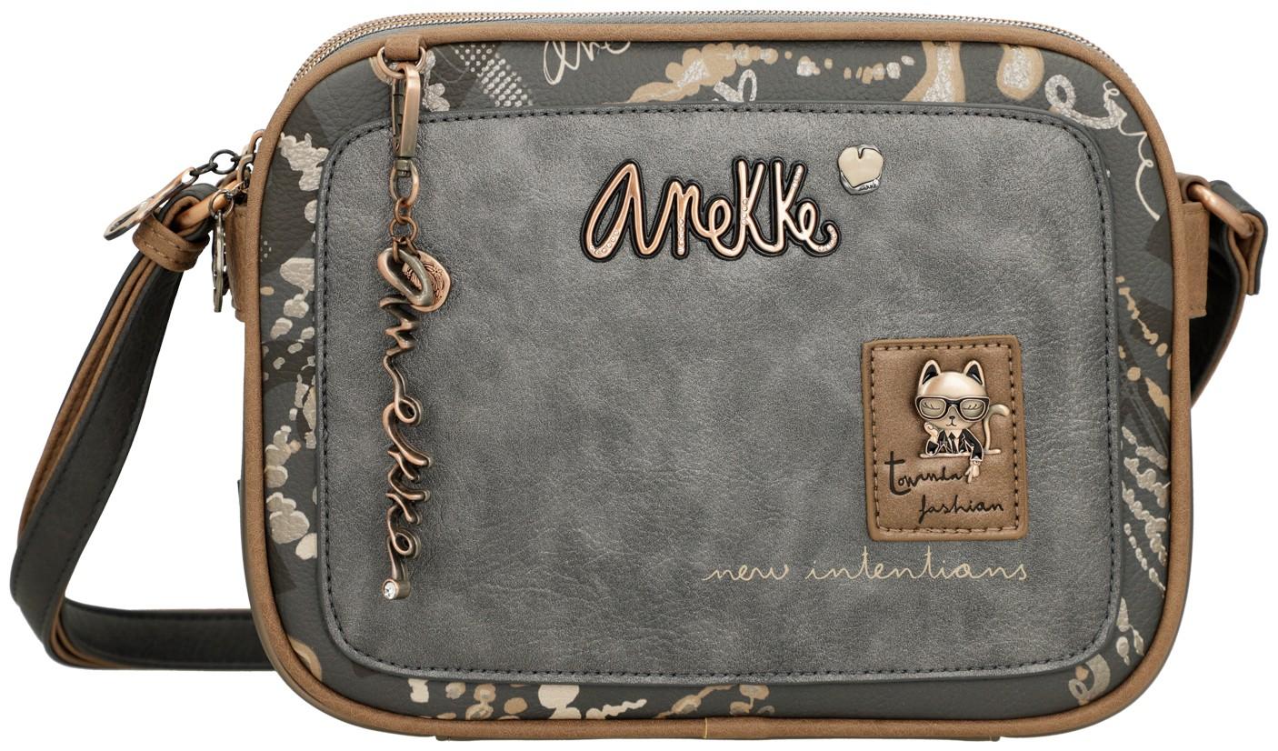 dreigeteilte Crossbody Bag dunkelbunt Anekke Real Intentions